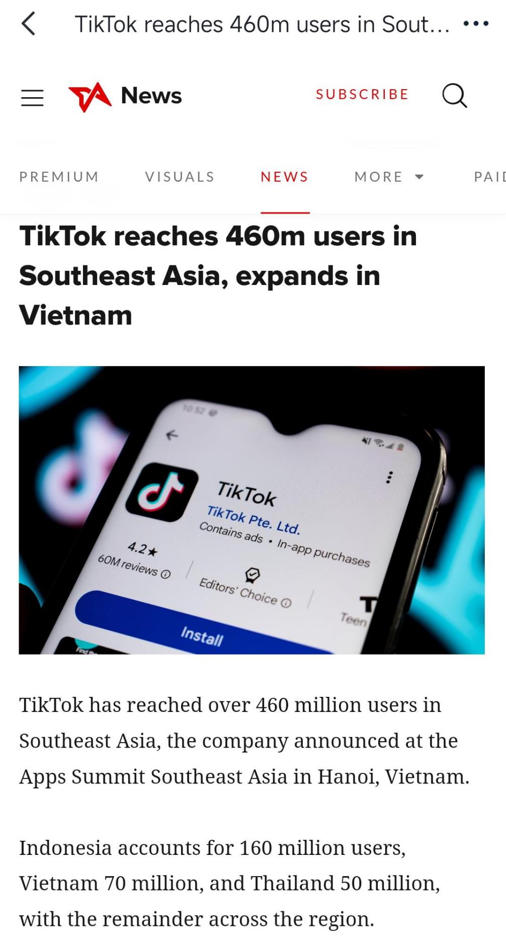TikTok东南亚用户超过4.6亿，电商、商业化均数据亮眼