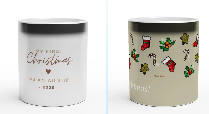 圣诞个性化变色马克杯设计